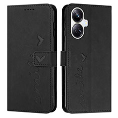 Coque Portefeuille Livre Cuir Etui Clapet Y03X pour Realme 10 Pro+ Plus 5G Noir