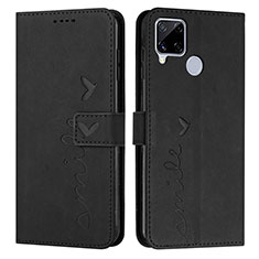 Coque Portefeuille Livre Cuir Etui Clapet Y03X pour Realme 7i RMX2193 Noir