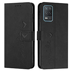 Coque Portefeuille Livre Cuir Etui Clapet Y03X pour Realme 8 5G Noir