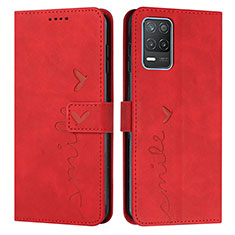 Coque Portefeuille Livre Cuir Etui Clapet Y03X pour Realme 8 5G Rouge