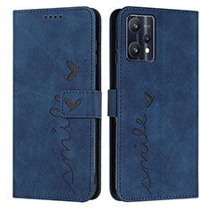 Coque Portefeuille Livre Cuir Etui Clapet Y03X pour Realme 9 4G Bleu