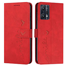 Coque Portefeuille Livre Cuir Etui Clapet Y03X pour Realme 9 4G Rouge