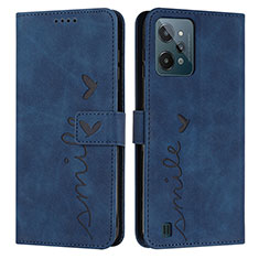 Coque Portefeuille Livre Cuir Etui Clapet Y03X pour Realme C31 Bleu