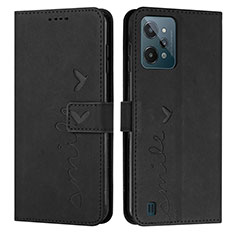 Coque Portefeuille Livre Cuir Etui Clapet Y03X pour Realme C31 Noir