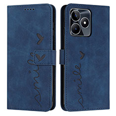 Coque Portefeuille Livre Cuir Etui Clapet Y03X pour Realme C51 Bleu