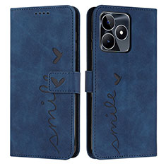 Coque Portefeuille Livre Cuir Etui Clapet Y03X pour Realme C53 India Bleu