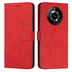 Coque Portefeuille Livre Cuir Etui Clapet Y03X pour Realme Narzo 60 5G Rouge