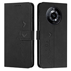 Coque Portefeuille Livre Cuir Etui Clapet Y03X pour Realme Narzo 60 Pro 5G Noir