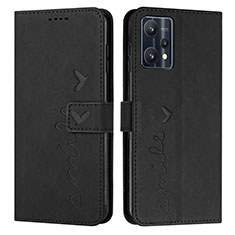 Coque Portefeuille Livre Cuir Etui Clapet Y03X pour Realme V25 5G Noir