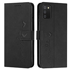 Coque Portefeuille Livre Cuir Etui Clapet Y03X pour Samsung Galaxy A02s Noir