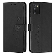 Coque Portefeuille Livre Cuir Etui Clapet Y03X pour Samsung Galaxy A03s Noir