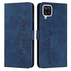Coque Portefeuille Livre Cuir Etui Clapet Y03X pour Samsung Galaxy A12 5G Bleu