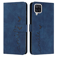 Coque Portefeuille Livre Cuir Etui Clapet Y03X pour Samsung Galaxy A12 Bleu