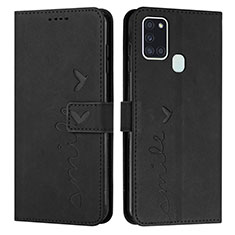 Coque Portefeuille Livre Cuir Etui Clapet Y03X pour Samsung Galaxy A21s Noir