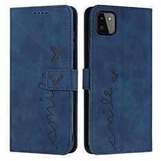 Coque Portefeuille Livre Cuir Etui Clapet Y03X pour Samsung Galaxy A22s 5G Bleu