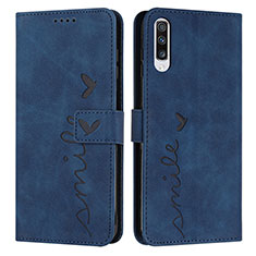 Coque Portefeuille Livre Cuir Etui Clapet Y03X pour Samsung Galaxy A30S Bleu