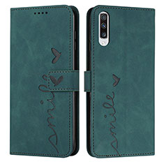 Coque Portefeuille Livre Cuir Etui Clapet Y03X pour Samsung Galaxy A30S Vert