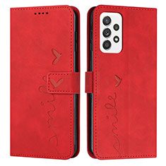 Coque Portefeuille Livre Cuir Etui Clapet Y03X pour Samsung Galaxy A32 4G Rouge