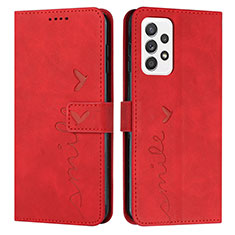Coque Portefeuille Livre Cuir Etui Clapet Y03X pour Samsung Galaxy A32 5G Rouge