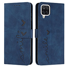 Coque Portefeuille Livre Cuir Etui Clapet Y03X pour Samsung Galaxy A42 5G Bleu
