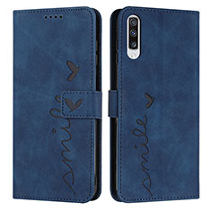 Coque Portefeuille Livre Cuir Etui Clapet Y03X pour Samsung Galaxy A50S Bleu