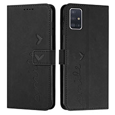 Coque Portefeuille Livre Cuir Etui Clapet Y03X pour Samsung Galaxy A71 5G Noir