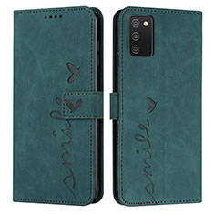 Coque Portefeuille Livre Cuir Etui Clapet Y03X pour Samsung Galaxy M02s Vert