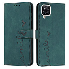 Coque Portefeuille Livre Cuir Etui Clapet Y03X pour Samsung Galaxy M12 Vert