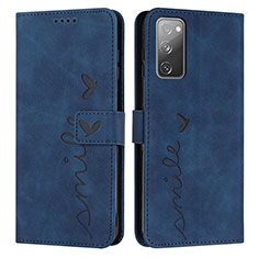 Coque Portefeuille Livre Cuir Etui Clapet Y03X pour Samsung Galaxy S20 FE (2022) 5G Bleu