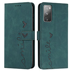 Coque Portefeuille Livre Cuir Etui Clapet Y03X pour Samsung Galaxy S20 FE 4G Vert