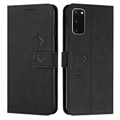 Coque Portefeuille Livre Cuir Etui Clapet Y03X pour Samsung Galaxy S20 Noir