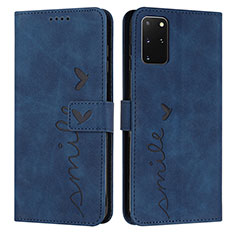 Coque Portefeuille Livre Cuir Etui Clapet Y03X pour Samsung Galaxy S20 Plus Bleu