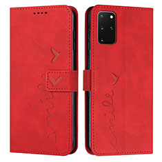 Coque Portefeuille Livre Cuir Etui Clapet Y03X pour Samsung Galaxy S20 Plus Rouge