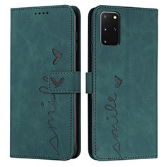 Coque Portefeuille Livre Cuir Etui Clapet Y03X pour Samsung Galaxy S20 Plus Vert