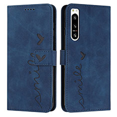 Coque Portefeuille Livre Cuir Etui Clapet Y03X pour Sony Xperia 5 IV Bleu