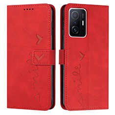 Coque Portefeuille Livre Cuir Etui Clapet Y03X pour Xiaomi Mi 11T 5G Rouge