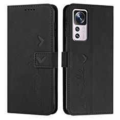 Coque Portefeuille Livre Cuir Etui Clapet Y03X pour Xiaomi Mi 12T Pro 5G Noir