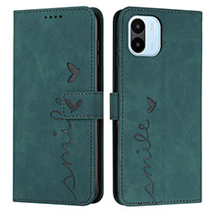 Coque Portefeuille Livre Cuir Etui Clapet Y03X pour Xiaomi Poco C51 Vert