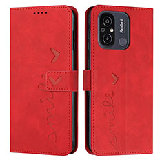 Coque Portefeuille Livre Cuir Etui Clapet Y03X pour Xiaomi Poco C55 Rouge