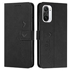 Coque Portefeuille Livre Cuir Etui Clapet Y03X pour Xiaomi Poco F3 5G Noir