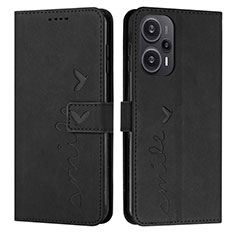 Coque Portefeuille Livre Cuir Etui Clapet Y03X pour Xiaomi Poco F5 5G Noir