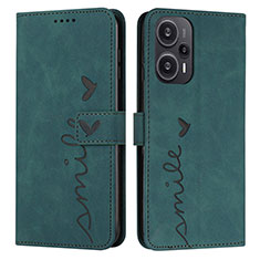 Coque Portefeuille Livre Cuir Etui Clapet Y03X pour Xiaomi Poco F5 5G Vert