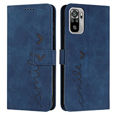 Coque Portefeuille Livre Cuir Etui Clapet Y03X pour Xiaomi Poco M5S Bleu