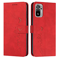 Coque Portefeuille Livre Cuir Etui Clapet Y03X pour Xiaomi Poco M5S Rouge