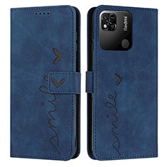 Coque Portefeuille Livre Cuir Etui Clapet Y03X pour Xiaomi Redmi 10 India Bleu