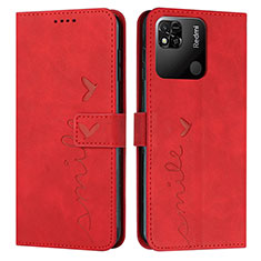Coque Portefeuille Livre Cuir Etui Clapet Y03X pour Xiaomi Redmi 10 India Rouge