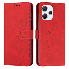 Coque Portefeuille Livre Cuir Etui Clapet Y03X pour Xiaomi Redmi 12 4G Rouge