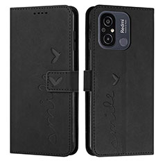 Coque Portefeuille Livre Cuir Etui Clapet Y03X pour Xiaomi Redmi 12C 4G Noir