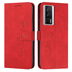 Coque Portefeuille Livre Cuir Etui Clapet Y03X pour Xiaomi Redmi K60 Pro 5G Rouge