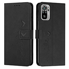 Coque Portefeuille Livre Cuir Etui Clapet Y03X pour Xiaomi Redmi Note 10 4G Noir